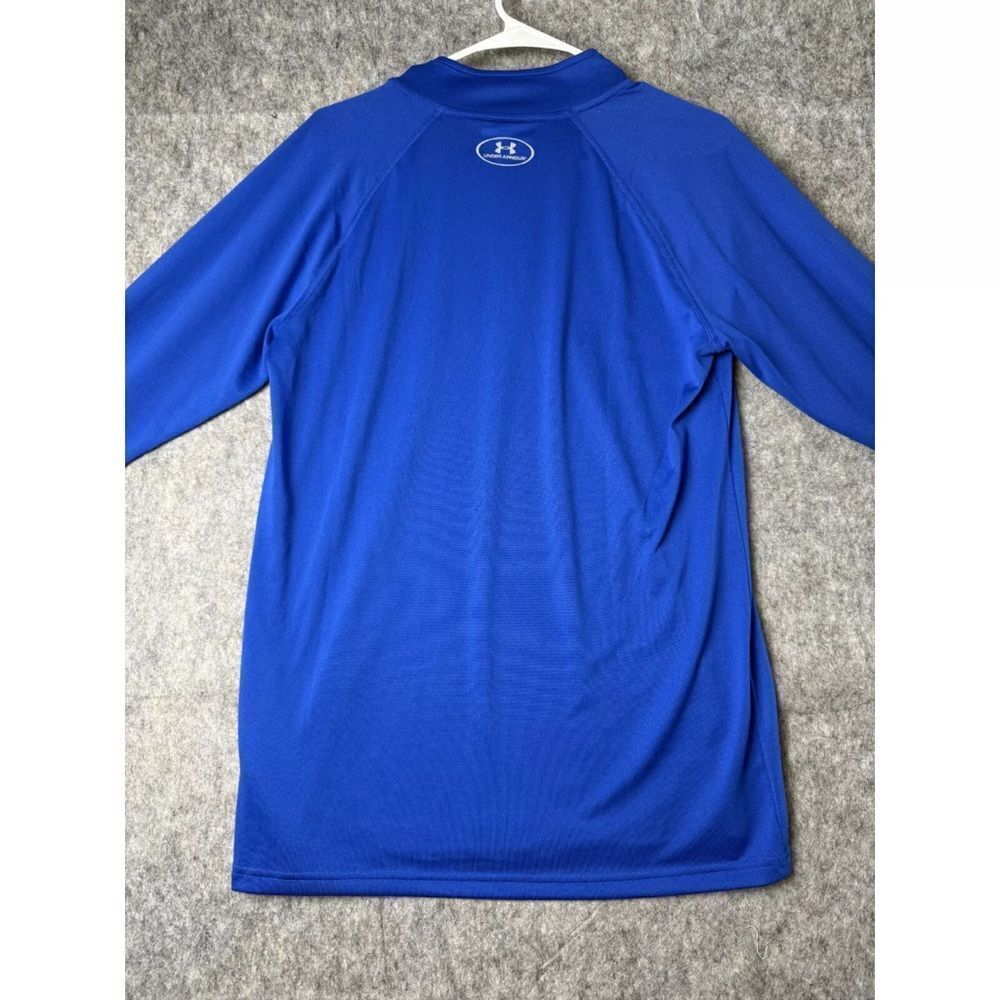 Under Armour 1/4 Zip Shirt Men's Small Blue Pullover Loose Running Workout Gym - Picture 2 of 5